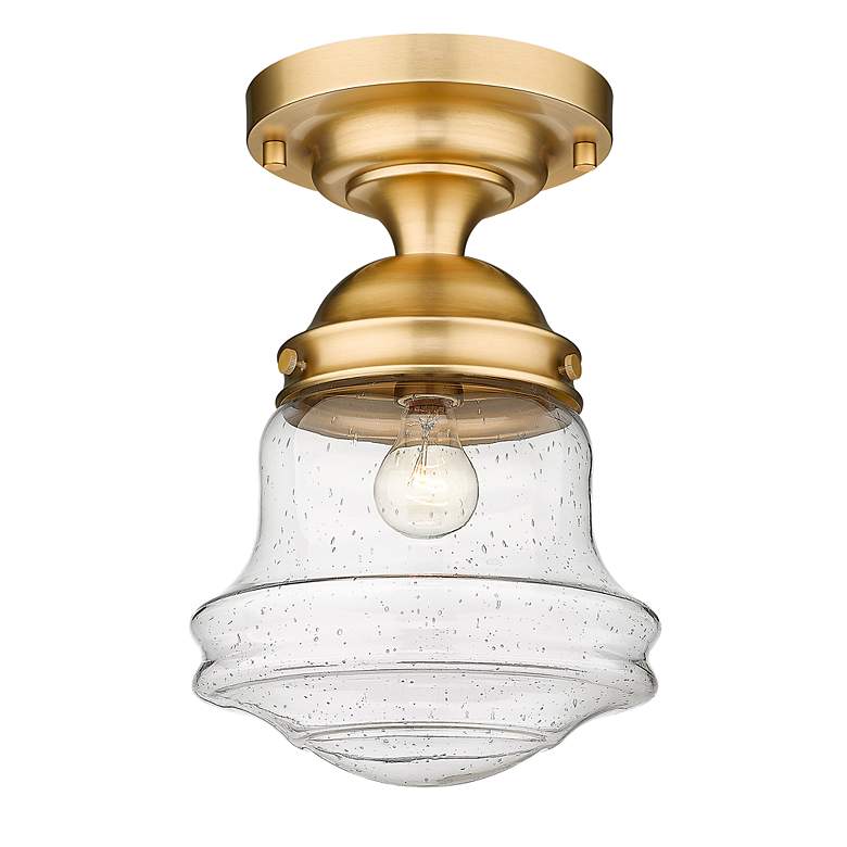 Image 5 Vaughn by Z-Lite Heritage Brass 1 Light Flush Mount more views