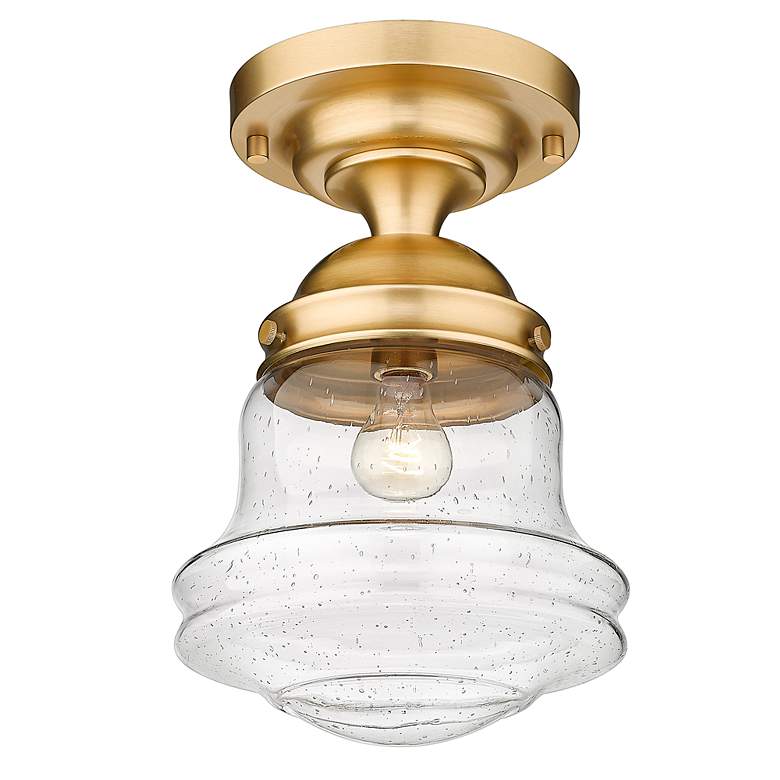 Image 6 Vaughn by Z-Lite Heritage Brass 1 Light Flush Mount more views