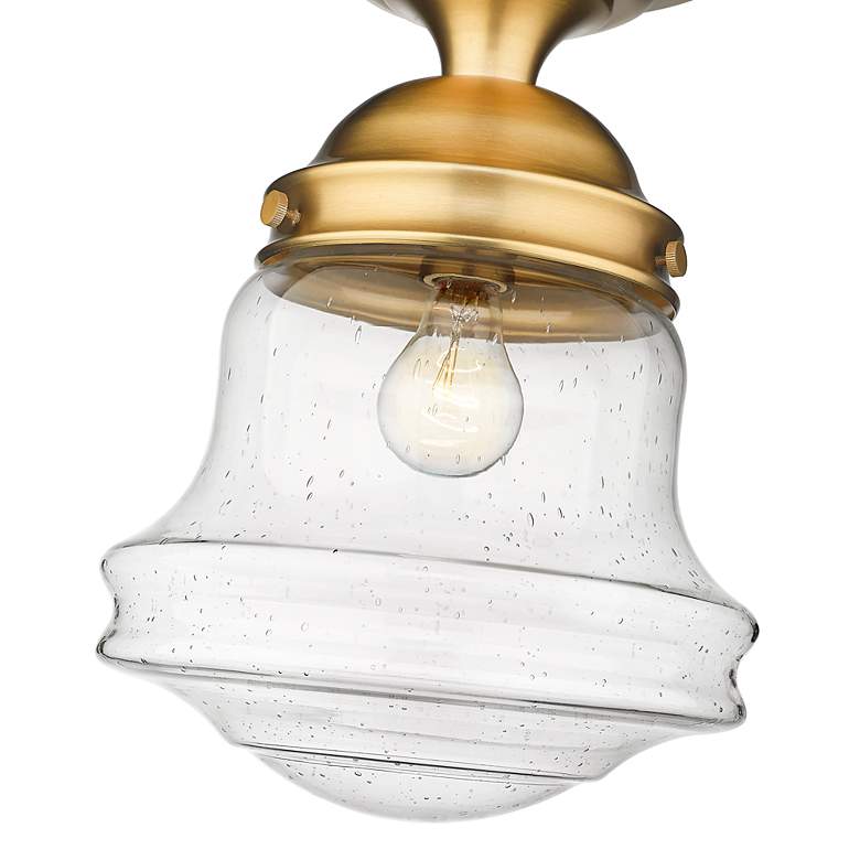 Image 7 Vaughn by Z-Lite Heritage Brass 1 Light Flush Mount more views