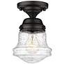 2_Vaughn by Z-Lite Matte Black 1 Light Flush Mount