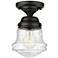 Vaughn by Z-Lite Matte Black 1 Light Flush Mount