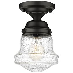 Vaughn by Z-Lite Matte Black 1 Light Flush Mount