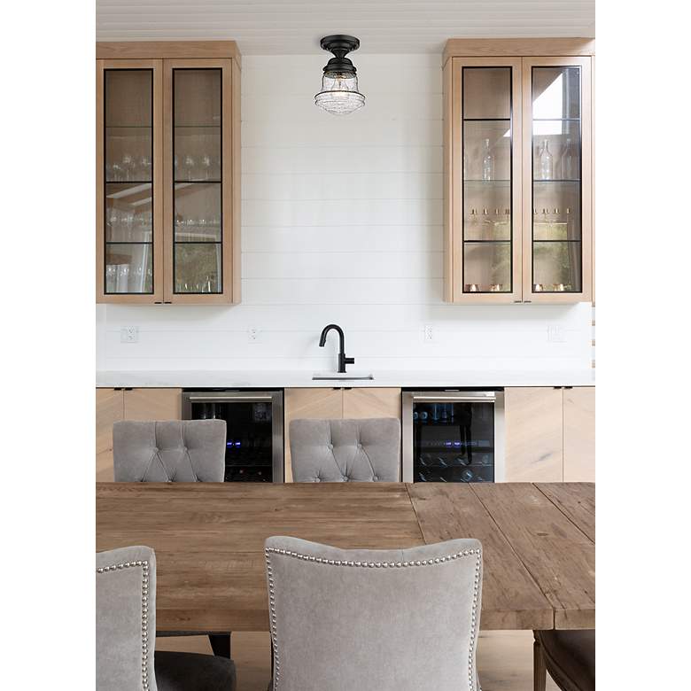 Image 4 Vaughn by Z-Lite Matte Black 1 Light Flush Mount more views