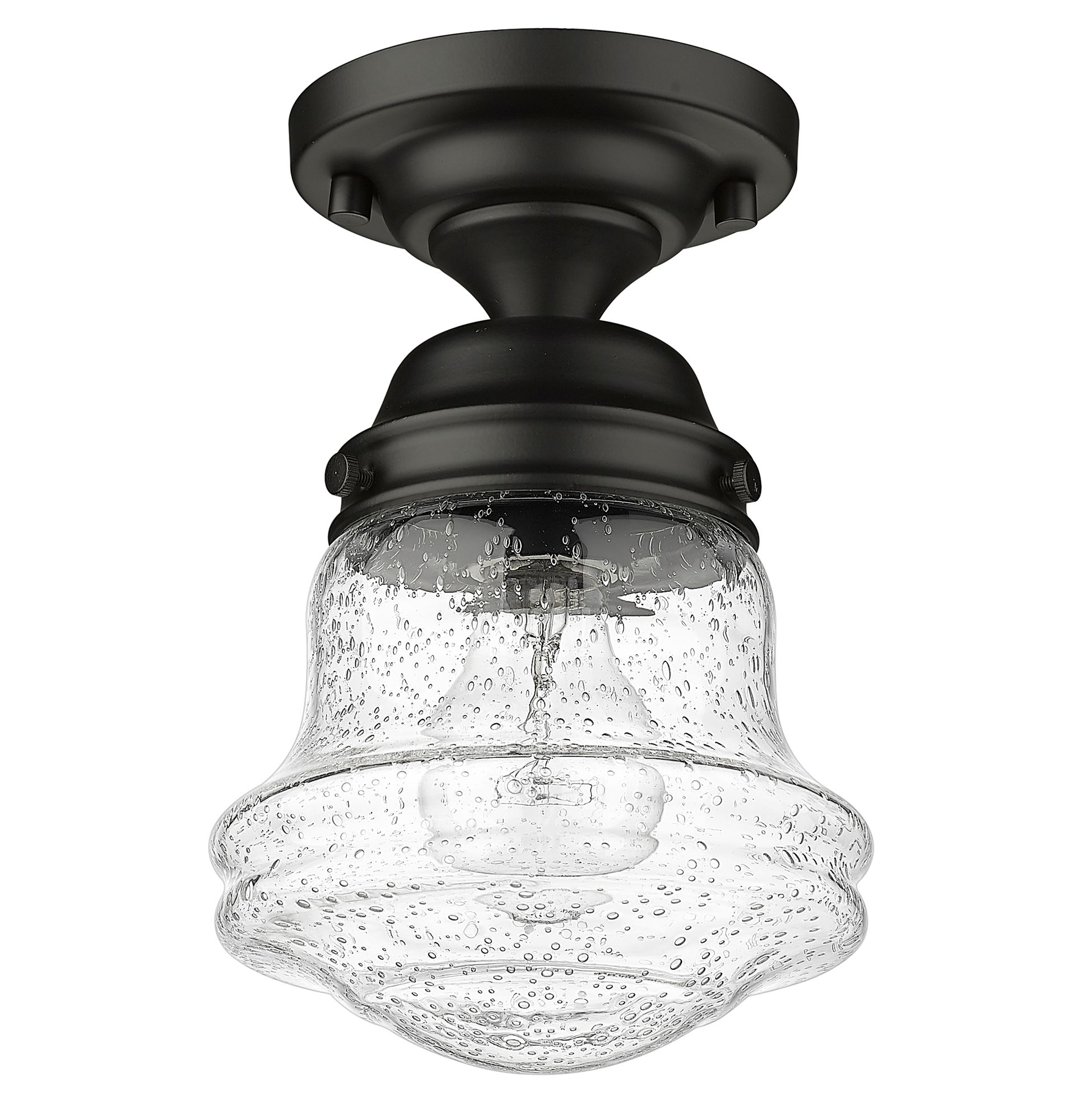 Vaughn by Z-Lite Matte Black 1 Light Flush Mount