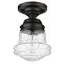 Vaughn by Z-Lite Matte Black 1 Light Flush Mount