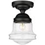 2_Vaughn by Z-Lite Matte Black 1 Light Flush Mount