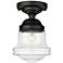 Vaughn by Z-Lite Matte Black 1 Light Flush Mount