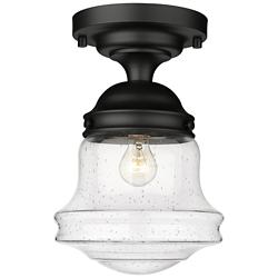 Vaughn by Z-Lite Matte Black 1 Light Flush Mount