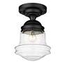 5_Vaughn by Z-Lite Matte Black 1 Light Flush Mount more views