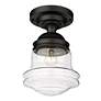 6_Vaughn by Z-Lite Matte Black 1 Light Flush Mount more views