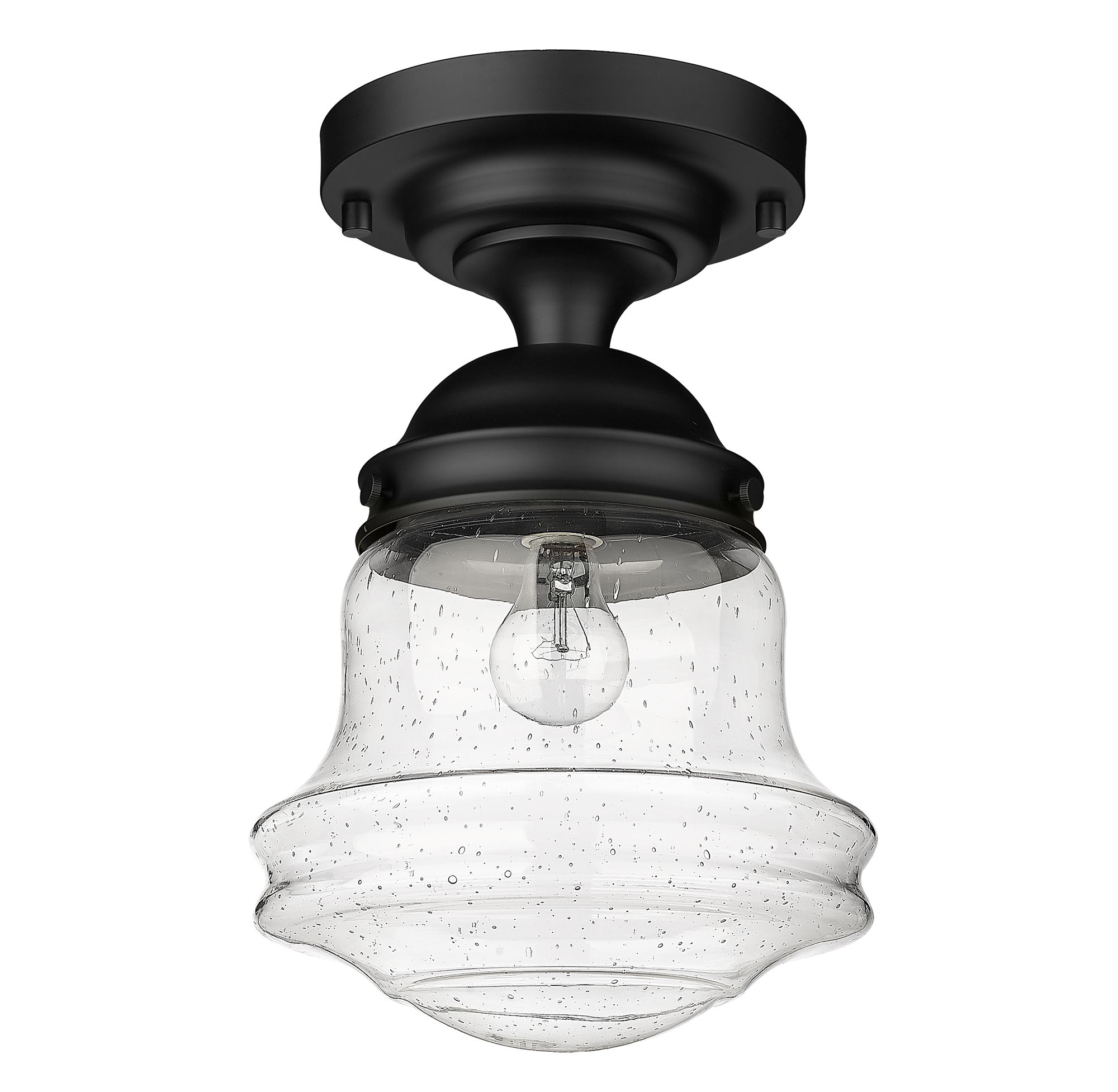 Vaughn by Z-Lite Matte Black 1 Light Flush Mount
