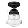 Vaughn by Z-Lite Matte Black 1 Light Flush Mount