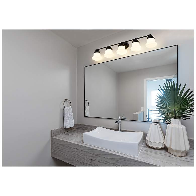 Vaughn by Z-Lite Matte Black 40.75 inch 5 Light Vanity - #756R3 | Lamps ...