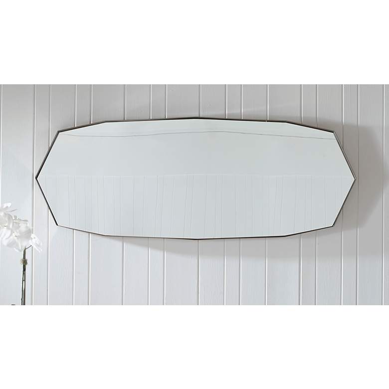 Image 1 Vault Plated Antique Brass 24" x 64" Oversized Wall Mirror