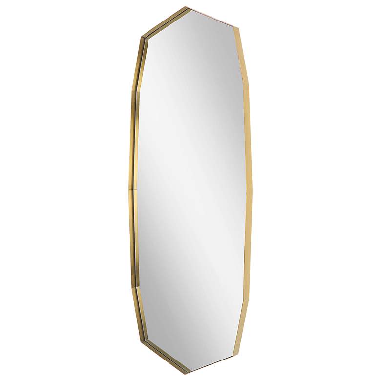 Image 4 Vault Plated Antique Brass 24" x 64" Oversized Wall Mirror more views