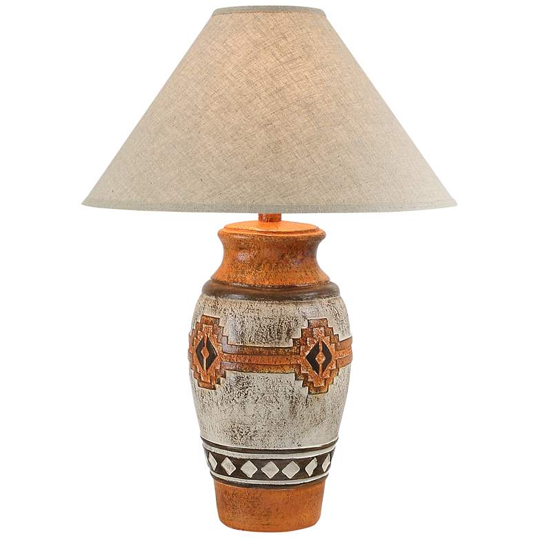 Image 1 Vaydro Brick and Sand Southwest Style Table Lamp