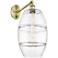 Vaz 19" High Antique Brass Adjustable Sconce with Clear Shade