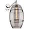 Vaz 19" High Polished Nickel Adjustable Sconce with Light Smoke Shade