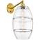 Vaz 19" High Satin Gold Adjustable Sconce with Clear Shade