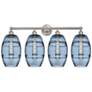 Vaz 35" Wide Satin Nickel 4-Light Vanity Bath Light