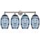 Vaz 35" Wide Satin Nickel 4-Light Vanity Bath Light