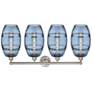Vaz 35" Wide Satin Nickel 4-Light Vanity Bath Light