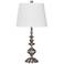 Vazzola Plated Brushed Nickel Metal Table Lamp