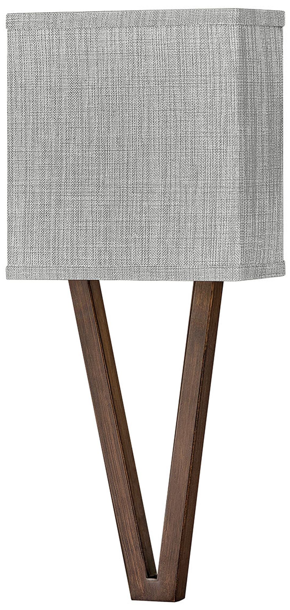 Image Vector 18 1/2"H Brown with Heather Gray Shade Wall Sconce