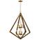 Vector 30" Wide Weathered Oak w/ Antique Brass Pendant Light