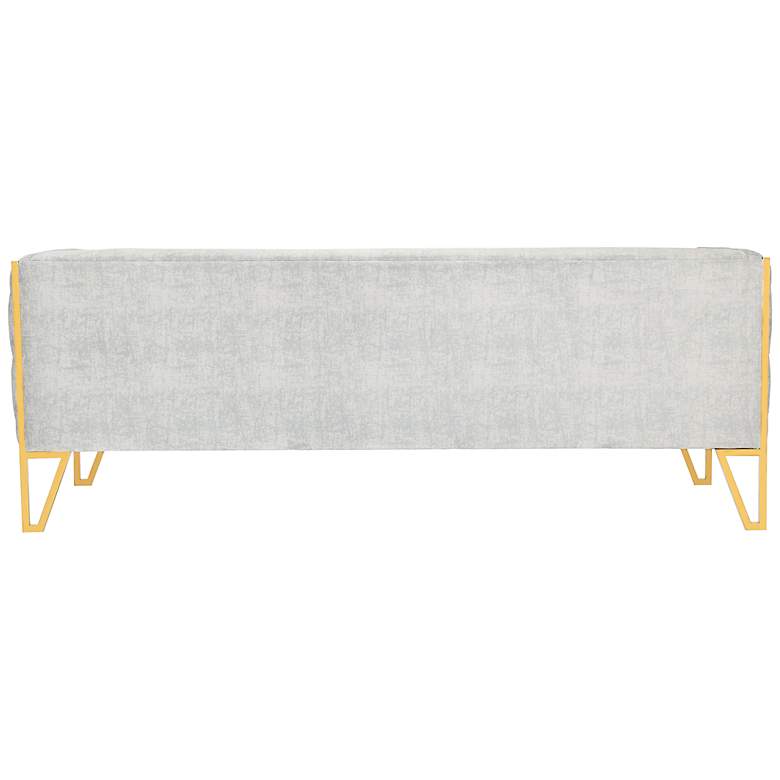 Image 6 Vector 81 1/2" Wide Gray Velvet Fabric 3-Seat Sofa more views
