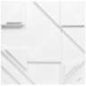 Vector I 24" Square White Geometric Modern Wall Art