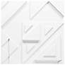 Vector III 24" Square White Geometric Modern Wall Art