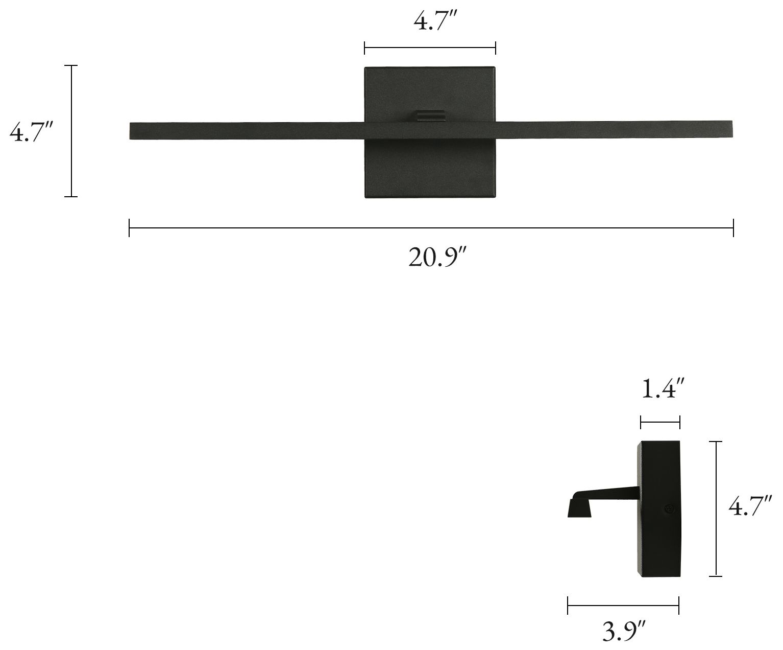 Thumbnail2 of Vectra Modern Black 21" Wide Integrated LED Bath Light / Picture Light more views