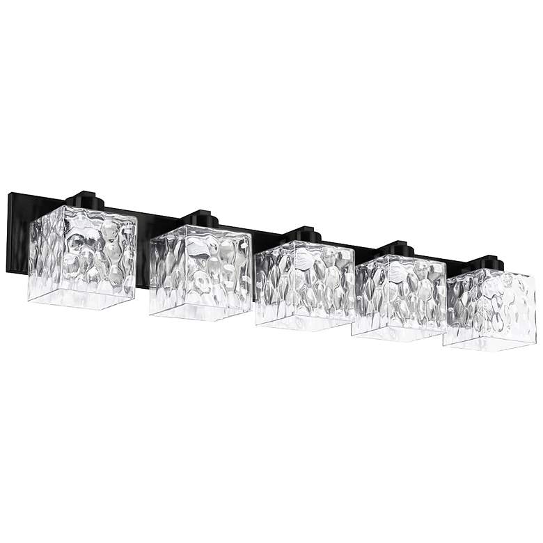 Image 1 Veda 38 1/2" Wide Matte Black 5-Light Bath Light