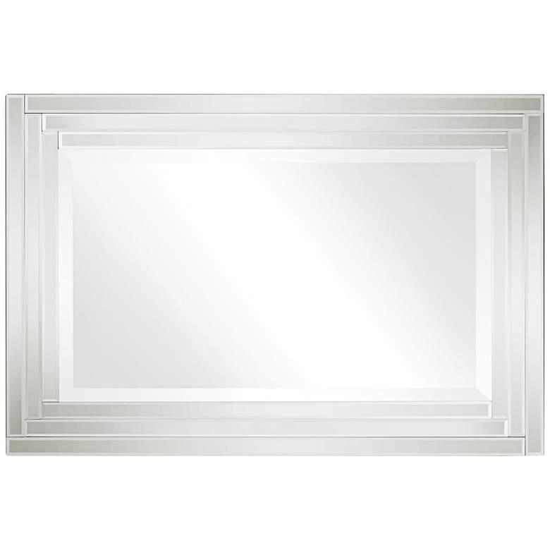 Image 5 Vedi Stepped Glass 24 3/4 inch x 36 3/4 inch Rectangular Wall Mirror more views