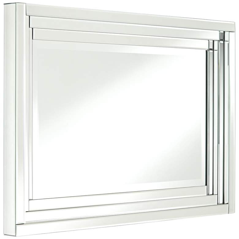 Image 7 Vedi Stepped Glass 24 3/4 inch x 36 3/4 inch Rectangular Wall Mirror more views