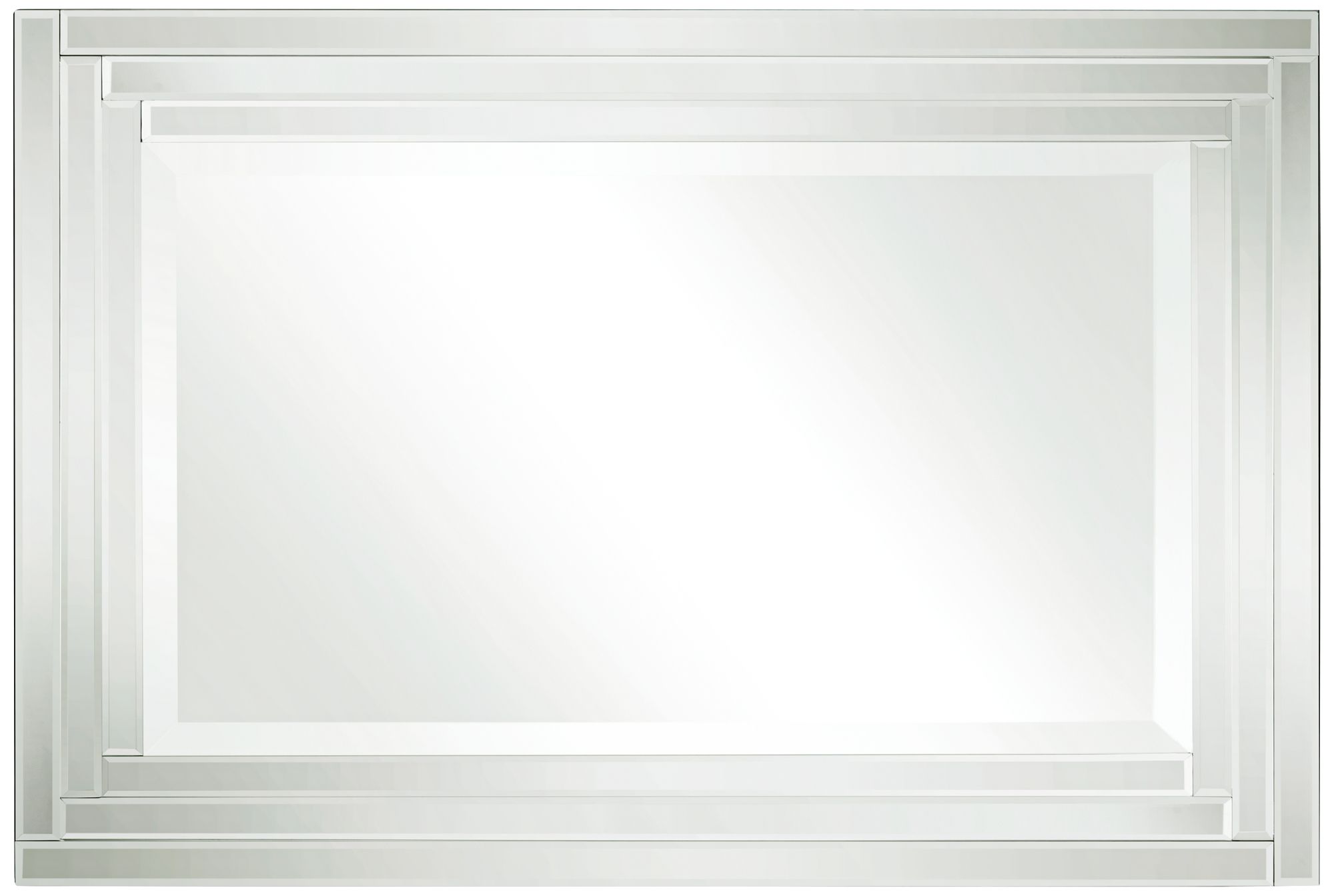 Image 4 Vedi Stepped Glass 24 3/4" x 36 3/4" Wall Mirrors Set of 2 more views
