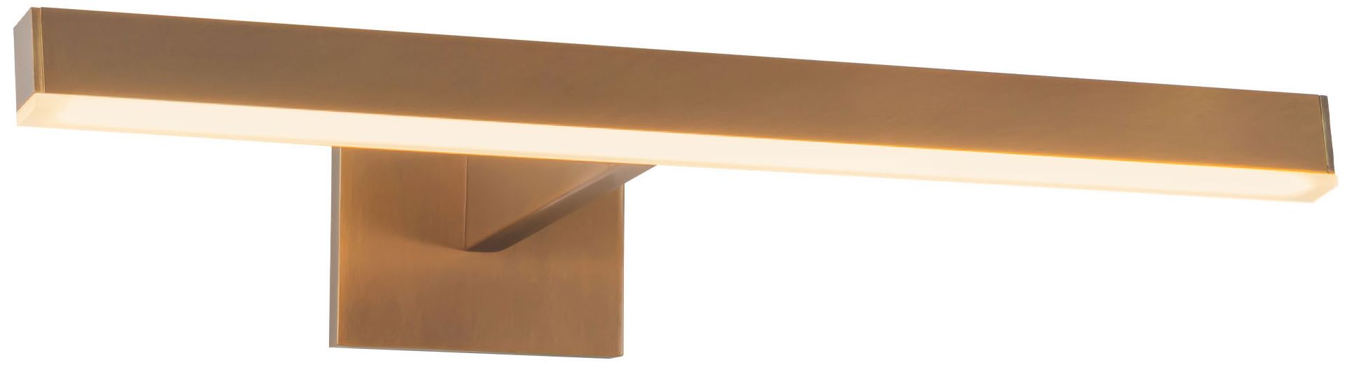 Image 4 Vega 19-in Vintage Brass dimmable LED Wall/Picture Light more views