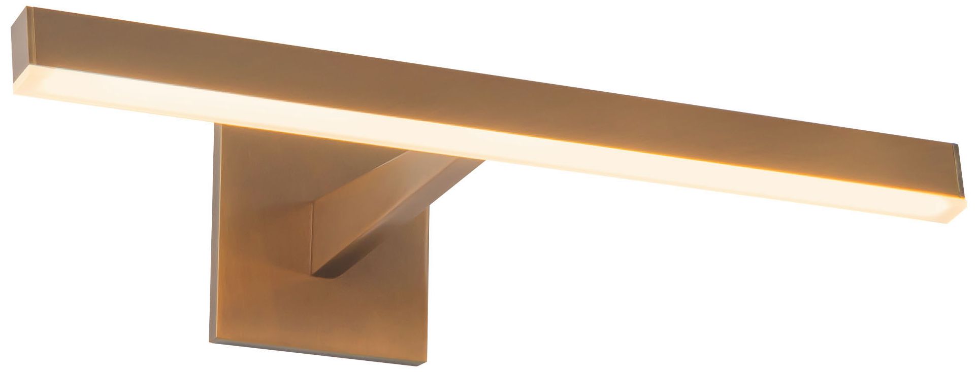 Image 6 Vega 19-in Vintage Brass dimmable LED Wall/Picture Light more views