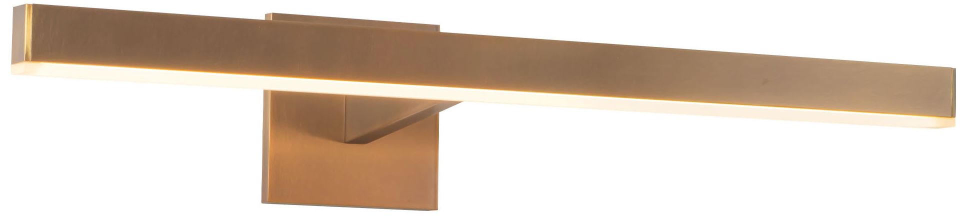 Image 4 Vega 22-in Vintage Brass dimmable LED Wall/Picture Light more views