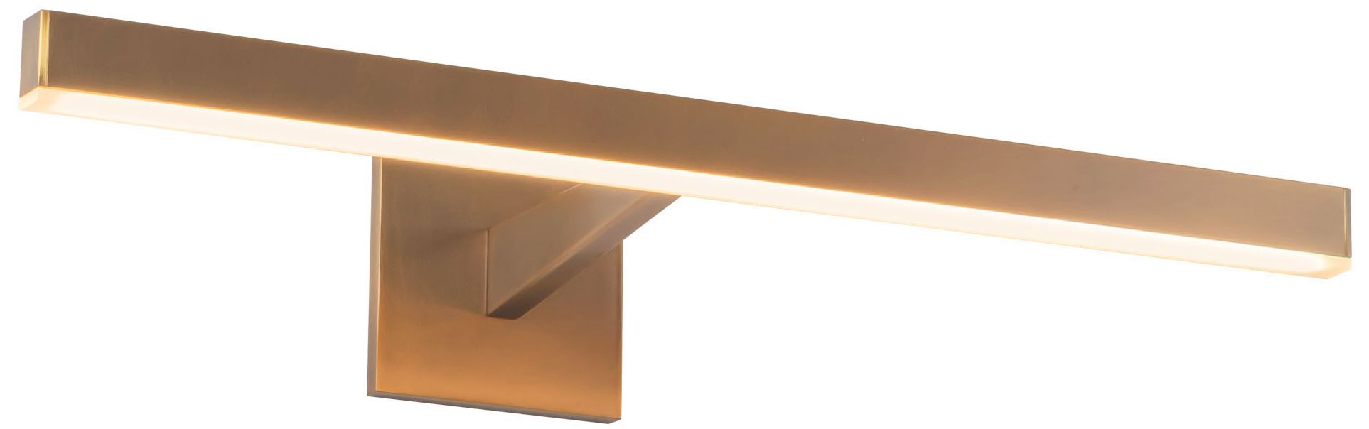 Image 6 Vega 22-in Vintage Brass dimmable LED Wall/Picture Light more views
