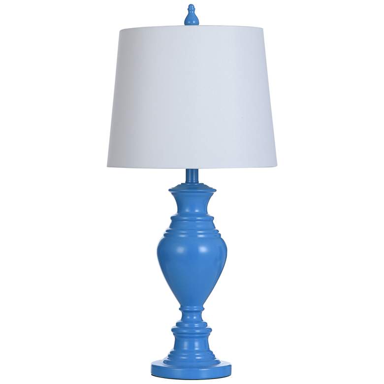 Image 2 Vega 28 inch Bright Marlin Blue Ceramic Table Lamp