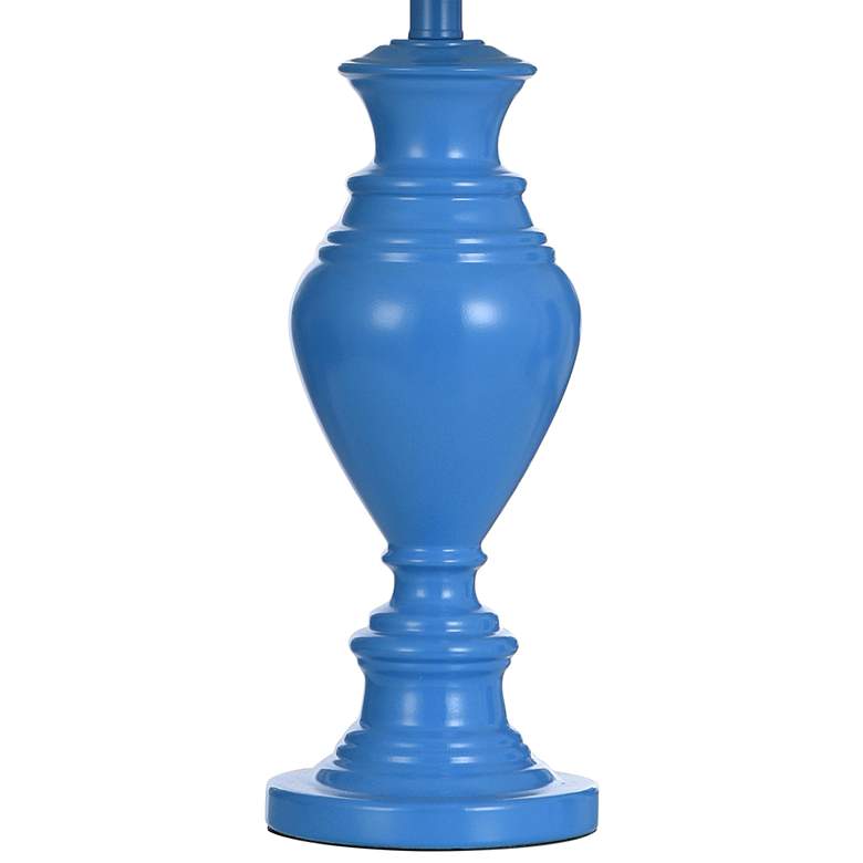 Image 4 Vega 28 inch Bright Marlin Blue Ceramic Table Lamp more views