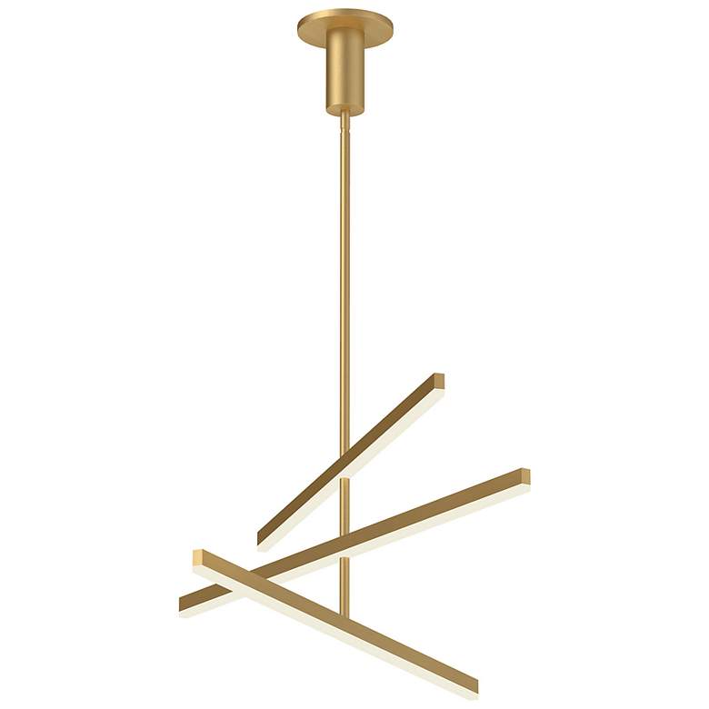 Image 2 Vega 45" Wide Brushed Gold 3-Light LED Chandelier