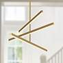 1_Vega 45" Wide Brushed Gold 3-Light LED Chandelier