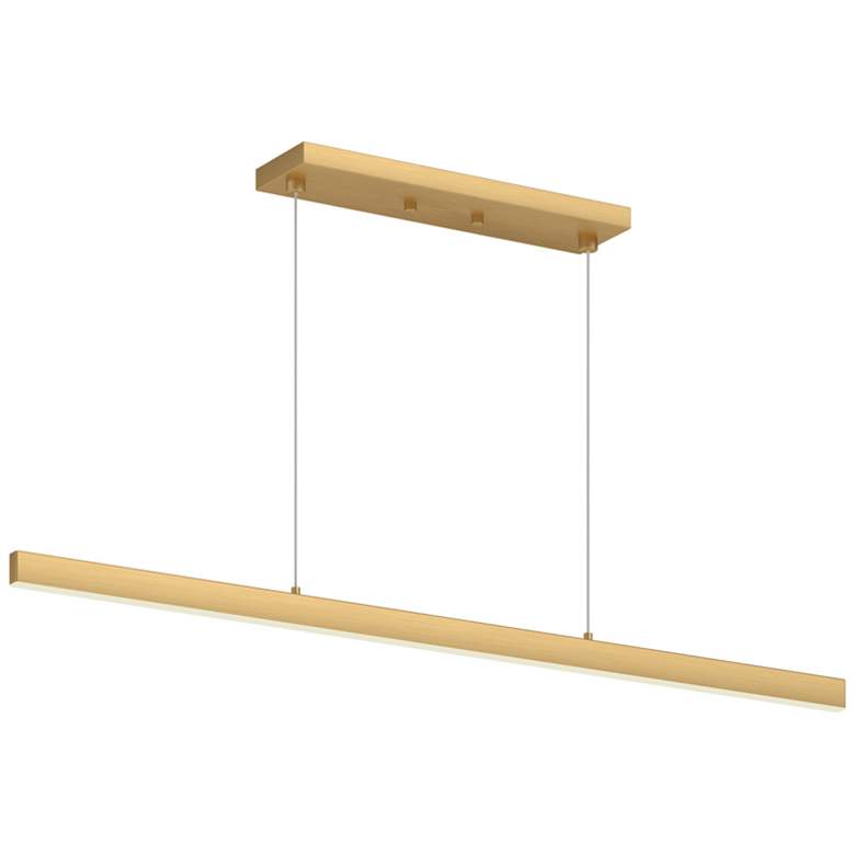 Image 1 Vega 45" Wide Brushed Gold LED Linear Pendant