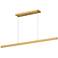 Vega 45" Wide Brushed Gold LED Linear Pendant