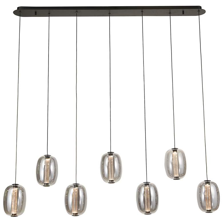 Image 1 Vega 47 1/4" Wide Black LED Multi-Light Island Pendant