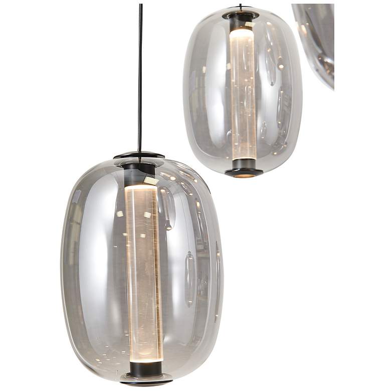 Image 3 Vega 47 1/4" Wide Black LED Multi-Light Island Pendant more views