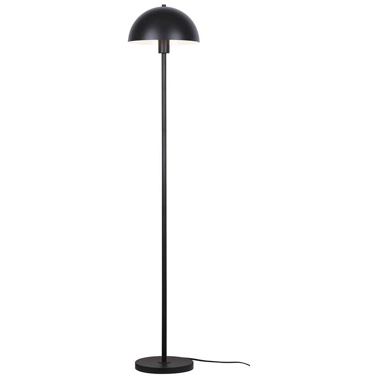 Image 1 Vega 56" High Black Dome Floor Lamp